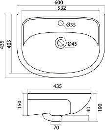 Misty Тумба с раковиной Смайл 60 белая – фотография-4